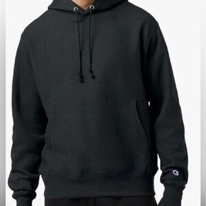 Champion All Black Hoodie for Men Medium